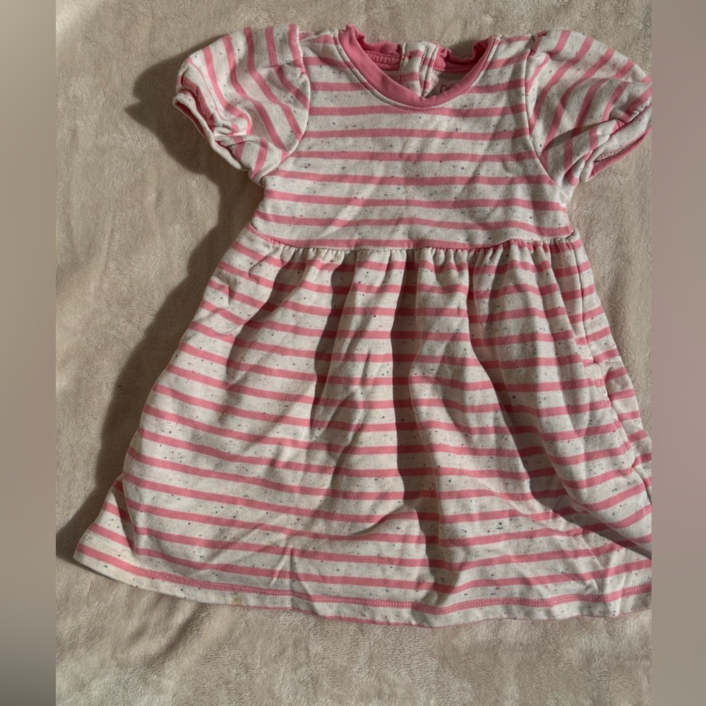 Cat & Jack Pink and White Striped Dress